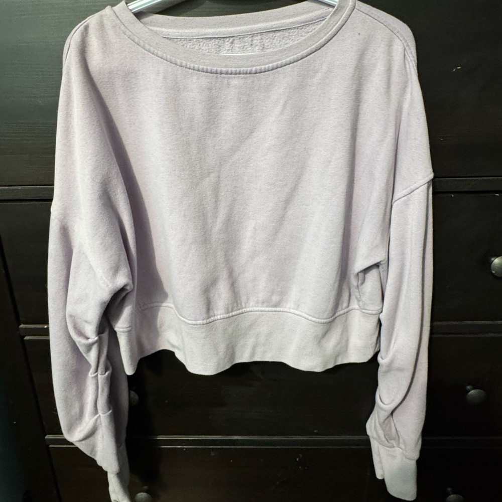 Lavender Cropped Sweatshirt